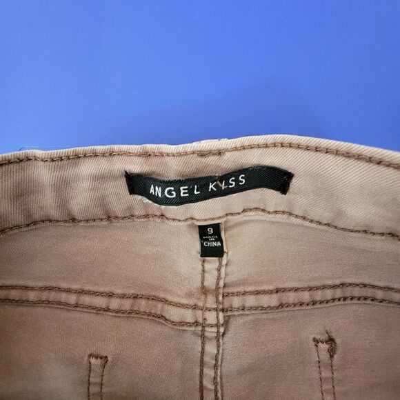 Angel Kiss Distressed Color Denim Jeans Purple Mauve Juniors Size 9 - Picture 3 of 9